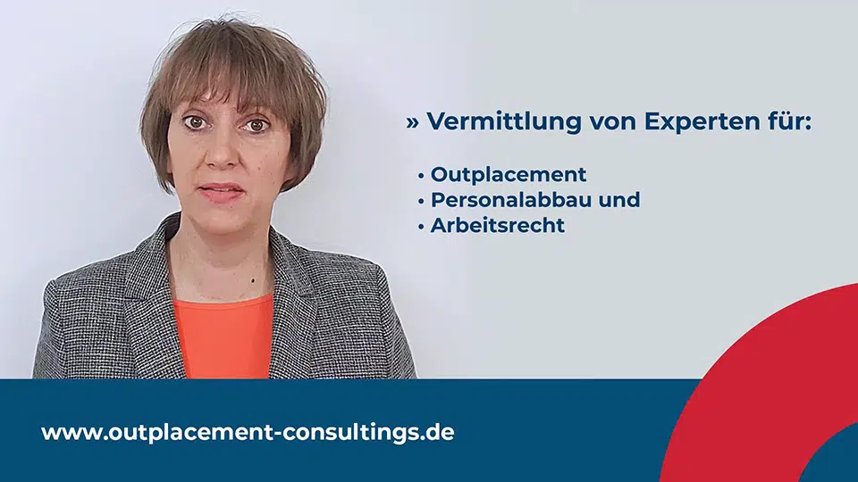 Outplacement Consulting Beraterin stellt sich vor / Arbeitsrecht,Personalabbau